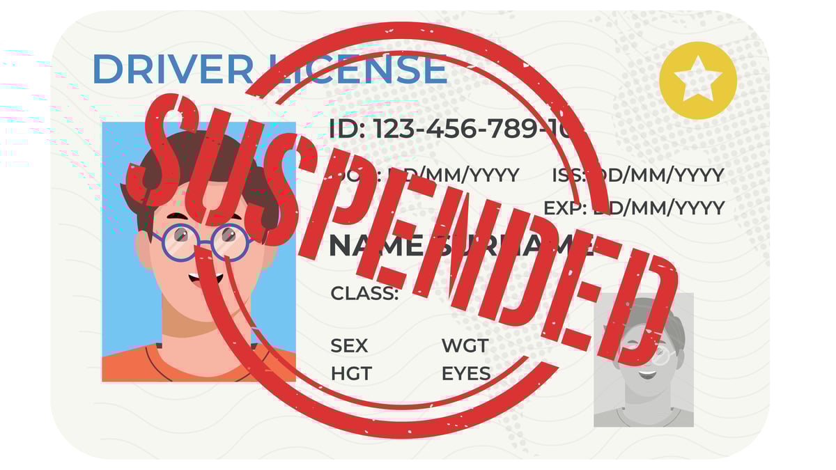Image of a suspended license